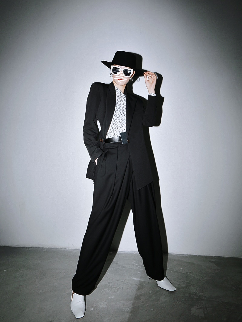 Open Back Cross Front Blazer