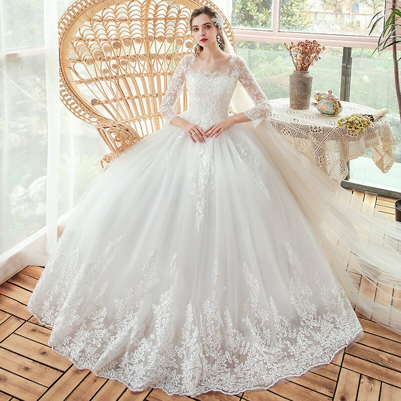 Lace Up Wedding Dress for Women