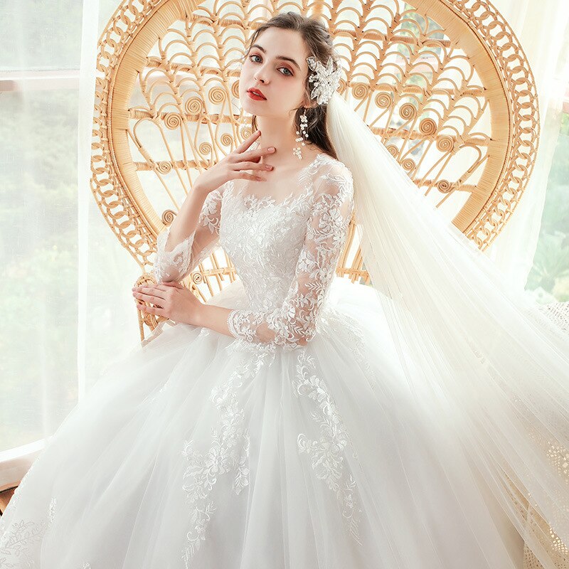 Lace Up Wedding Dress for Women
