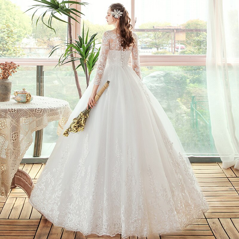 Lace Up Wedding Dress for Women