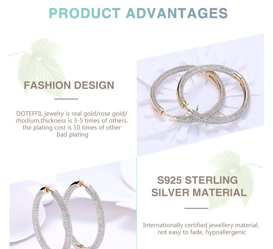 Women's Sterling Silver Big Hoop Earrings Women's Sterling Silver Big Hoop Earrings