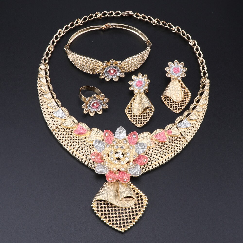 Women's Floral Themed Jewelry Set