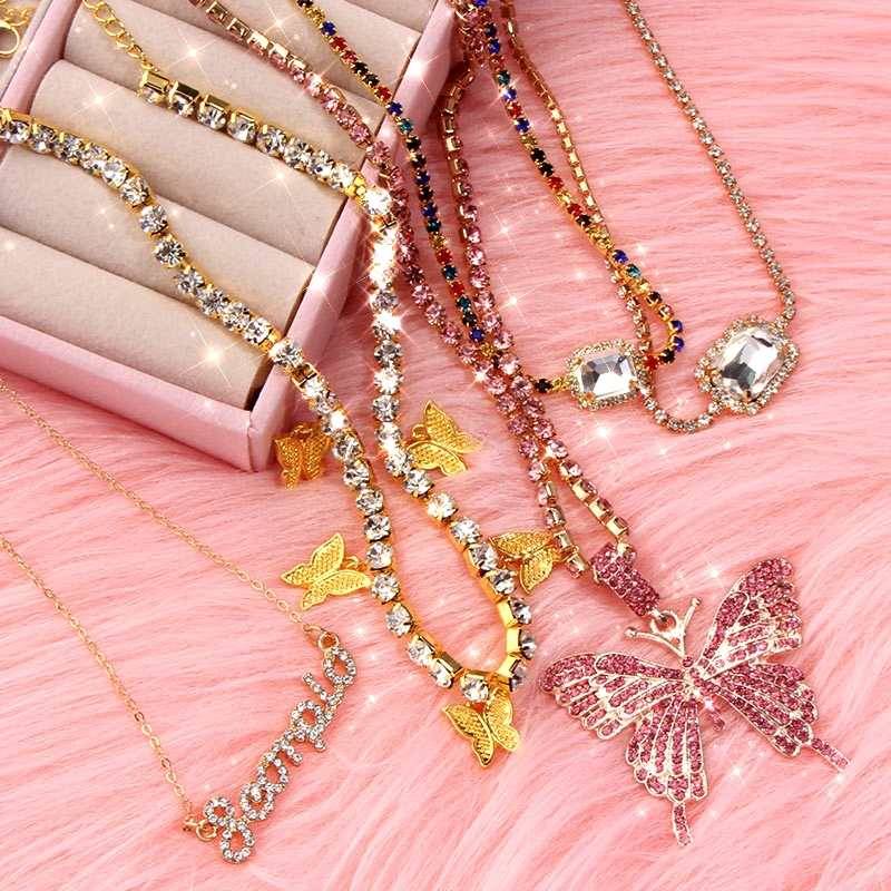 Vintage Butterfly Necklace Best Sellers Necklaces Women Jewellery Metal Color : 029601RD|029602GD|029602RD|029602SL|029401PK|029402GD|029403GY|029404SL|029501GD|029502GD|029503GD|029504GD|029505GD|029701RR|029701RS|029701YW|029702RR|029702RS|029702OR 