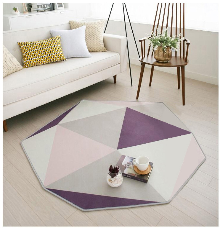 Asymmetrical Design Geometric Style Carpet