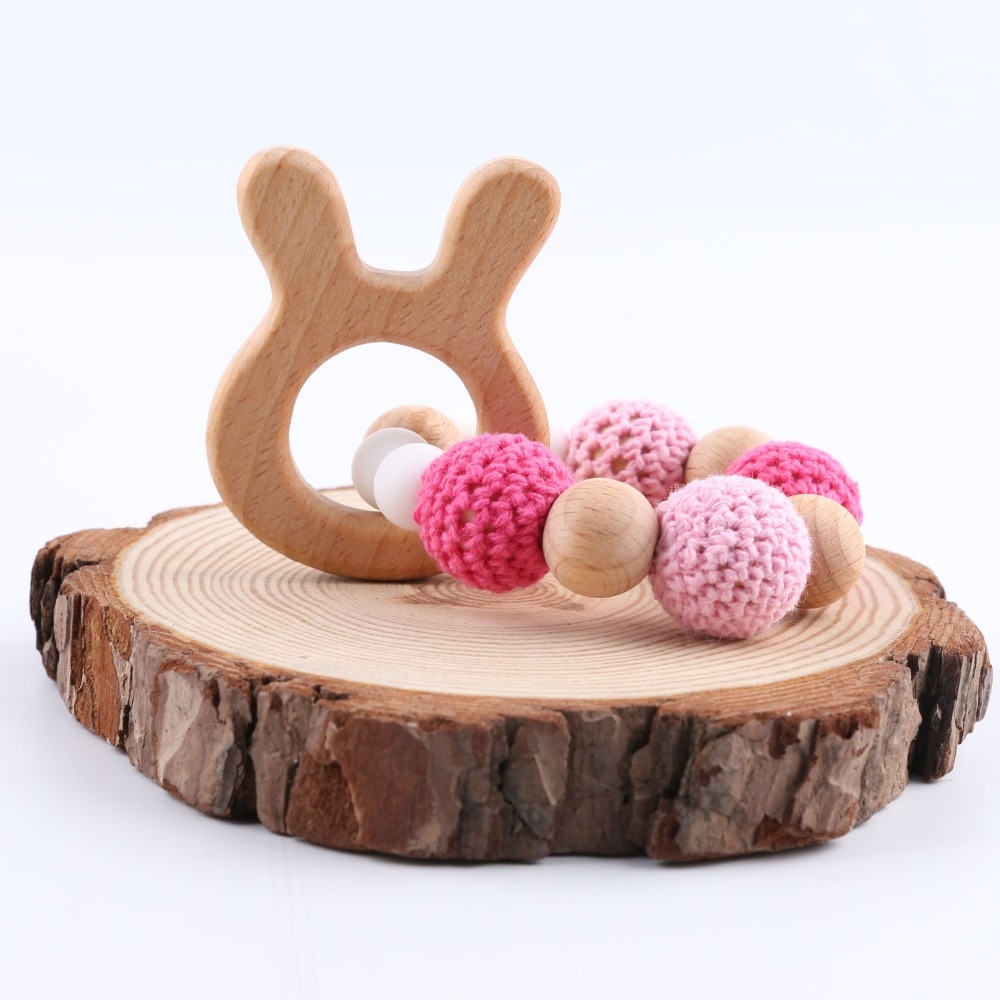 Babies' Wooden Bracelet Teether Toy