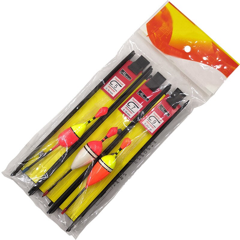 Fishing Floats Set with Hooks and Leading Lines