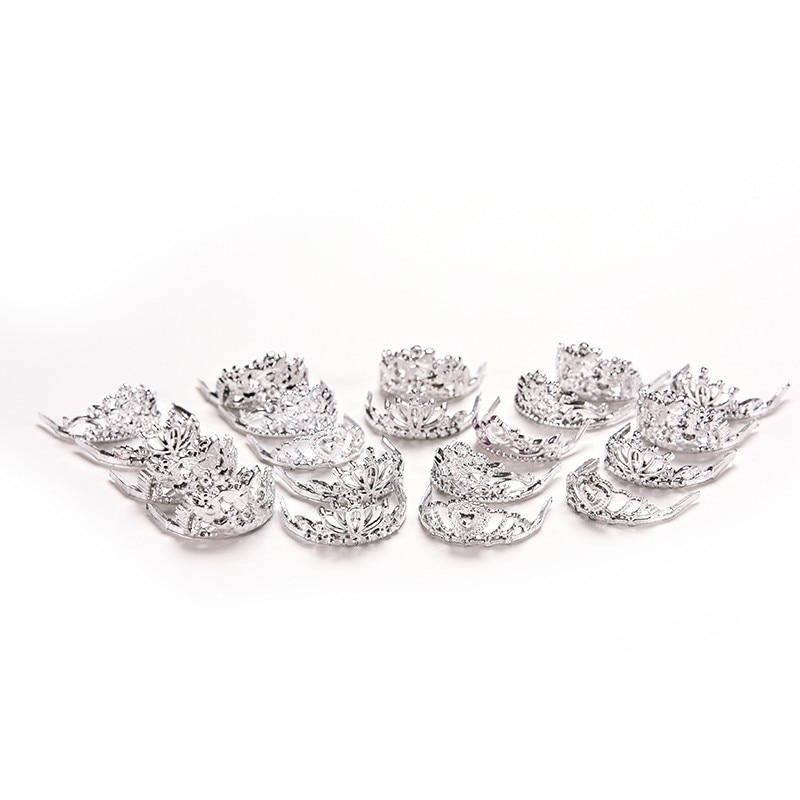 Silver Princess Crowns For Barbie Doll 20 Pcs Set