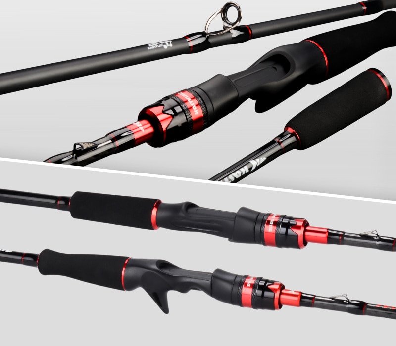 Short Carbon Fiber Spinning and Casting Fishing Rod