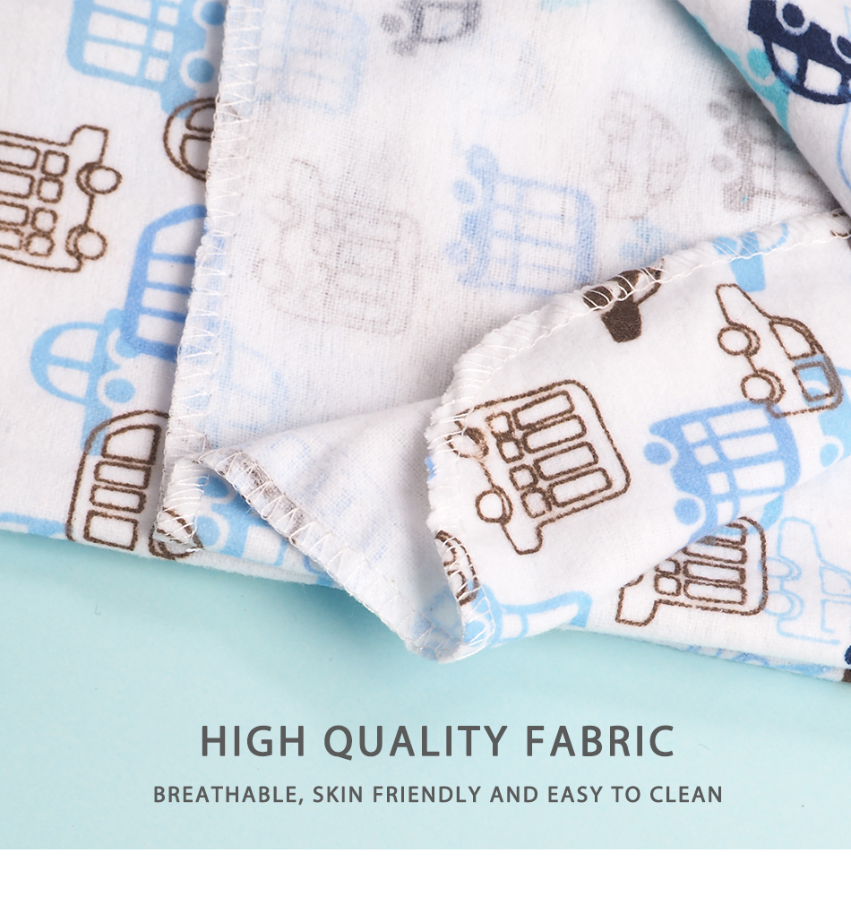 100% Cotton Baby Blankets 4 pcs Set