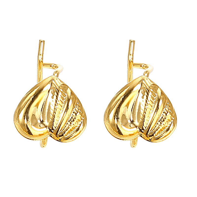 Gold Heart Patterned Jewelry Set