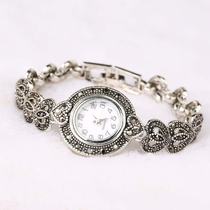 Women's Crystal Heart Bracelet Watches