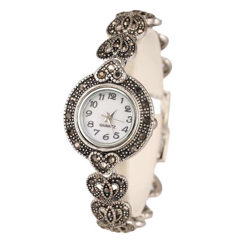 Women's Crystal Heart Bracelet Watches