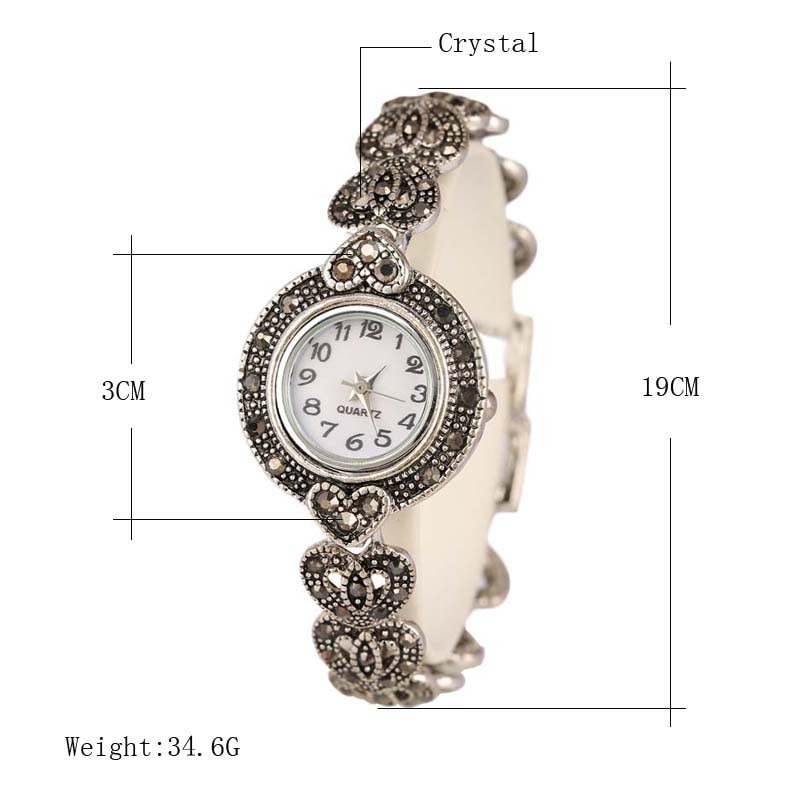 Women's Crystal Heart Bracelet Watches