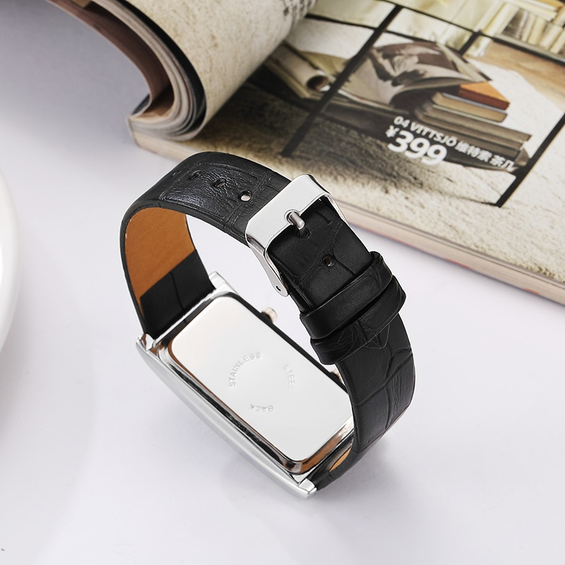 Women's Dual Dial Rectangular Quartz Watches