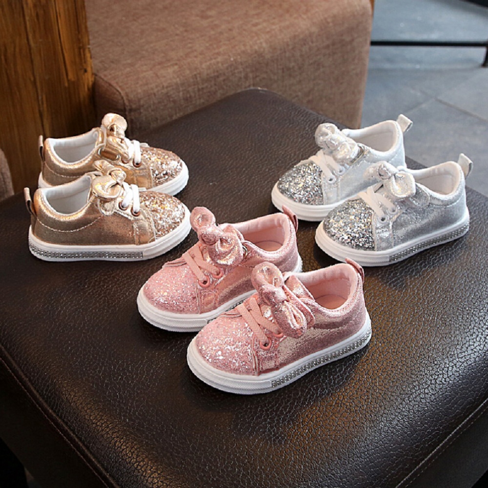 Baby Girls Sequined Sneakers