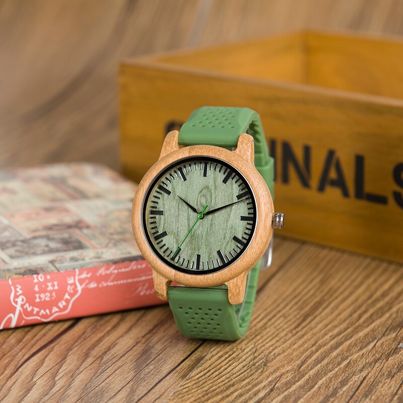 Women's Green Silicone Watch