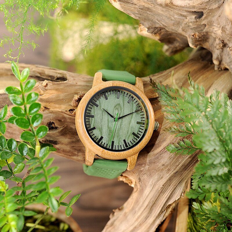Women's Green Silicone Watch
