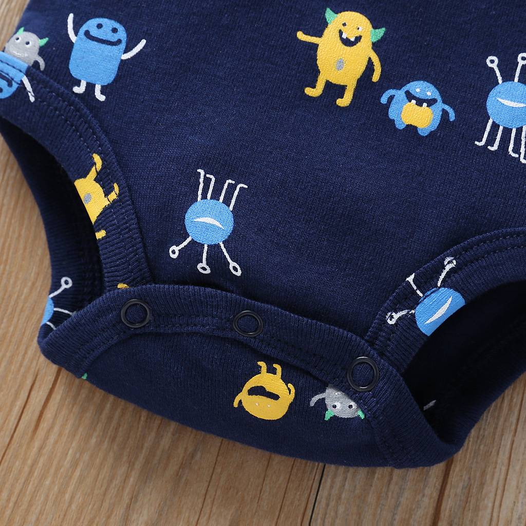 Printed Cotton Baby's Onesies 5 pcs Set