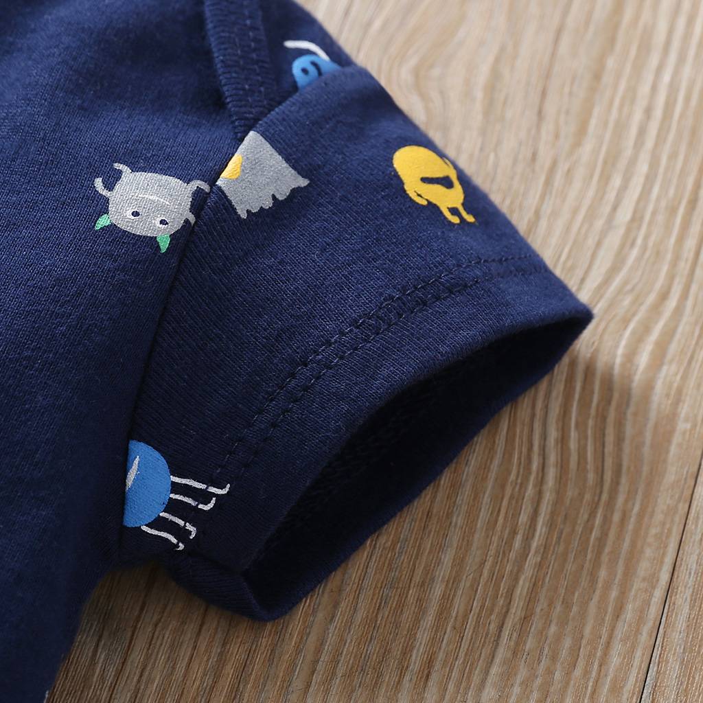 Printed Cotton Baby's Onesies 5 pcs Set