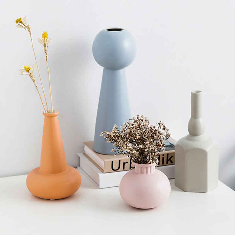 Modern Style Geometric Ceramic Flower Vase