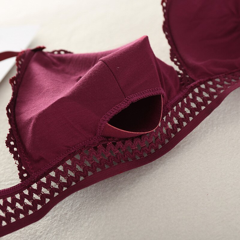 Women's French Thin Cup Wireless Push Up Bra Women's French Thin Cup Wireless Push Up Bra
