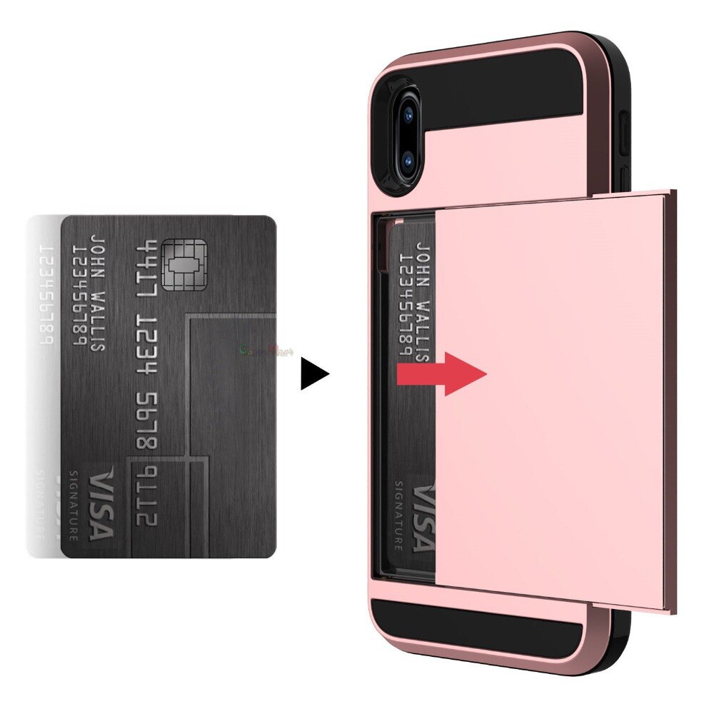 Slide Credit Card Slot Wallet Phone Case for iPhone Slide Credit Card Slot Wallet Phone Case for iPhone