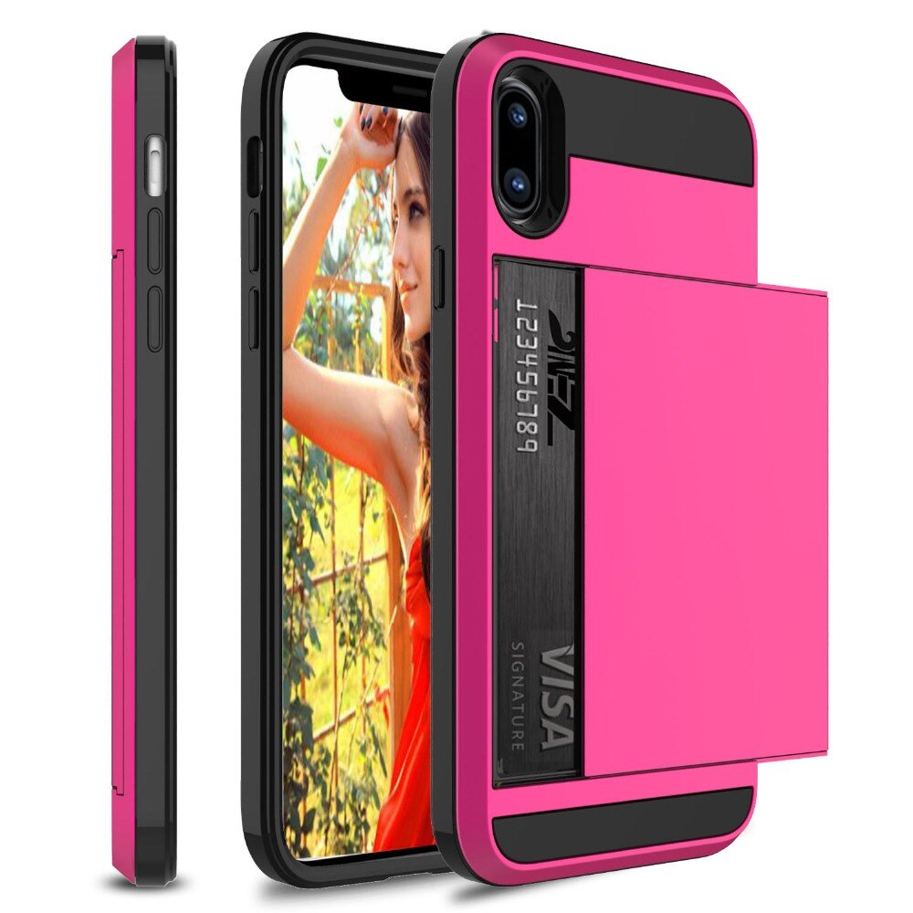 Slide Credit Card Slot Wallet Phone Case for iPhone Slide Credit Card Slot Wallet Phone Case for iPhone