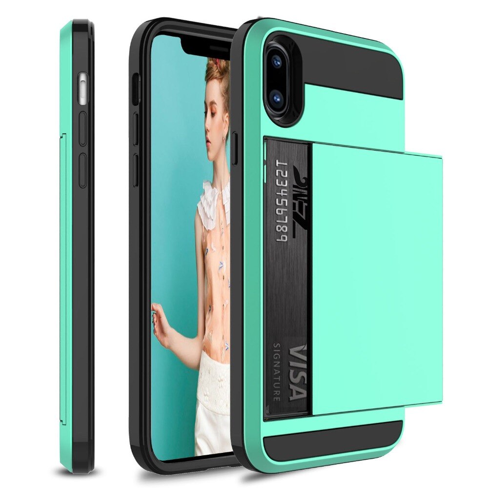 Slide Credit Card Slot Wallet Phone Case for iPhone Slide Credit Card Slot Wallet Phone Case for iPhone