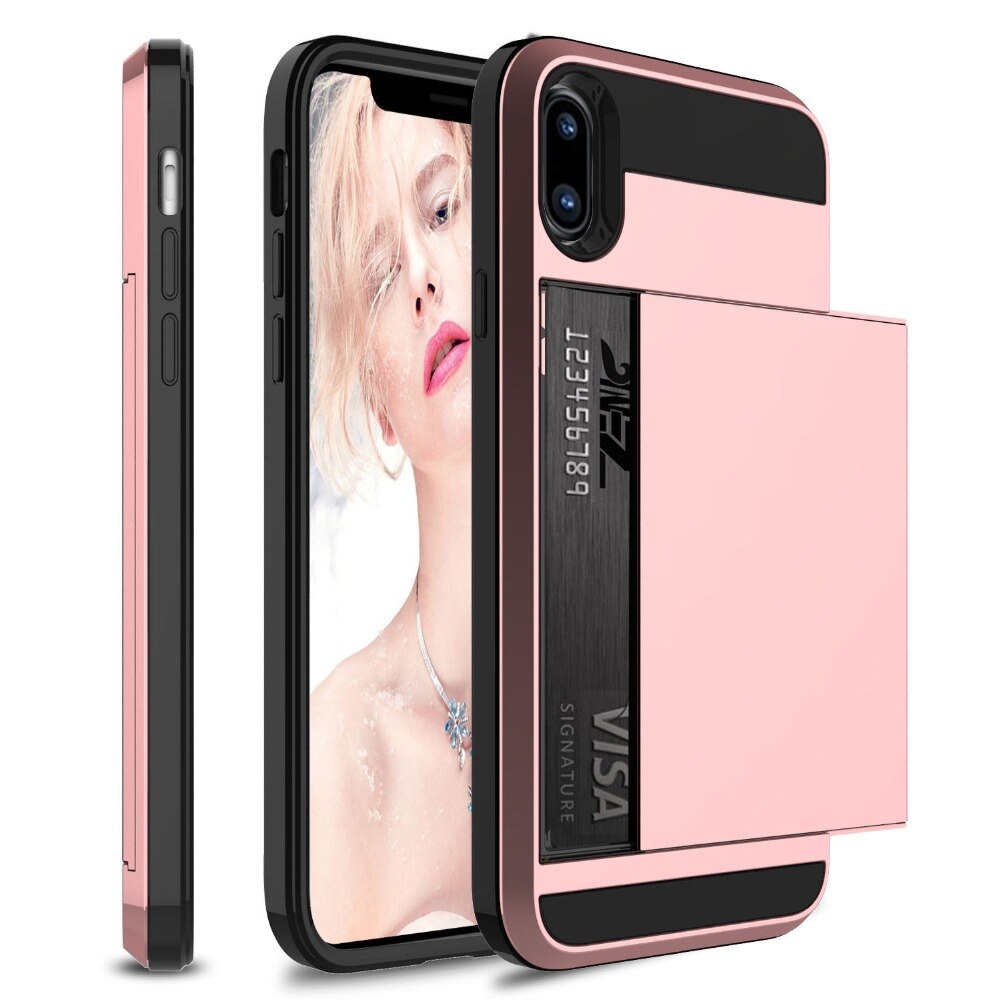 Slide Credit Card Slot Wallet Phone Case for iPhone Slide Credit Card Slot Wallet Phone Case for iPhone