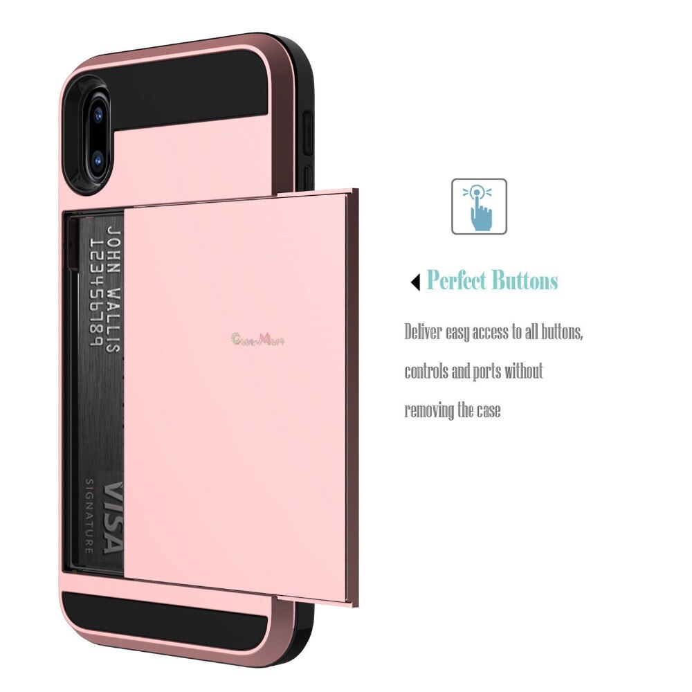 Slide Credit Card Slot Wallet Phone Case for iPhone Slide Credit Card Slot Wallet Phone Case for iPhone