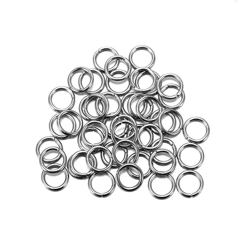 Set of 200 Silver Ring Connectors