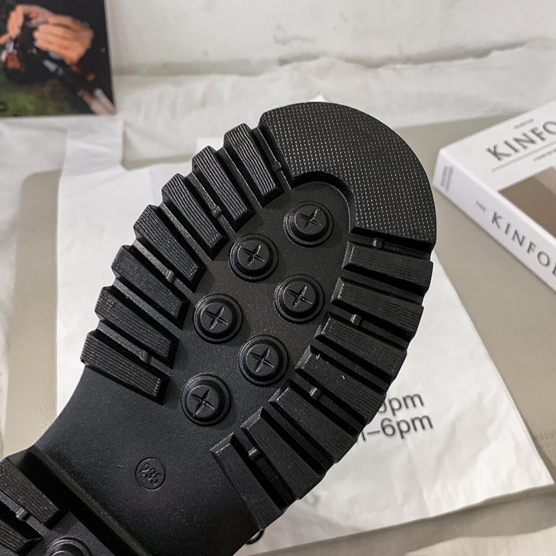 Rimocy White Black PU Leather Ankle Boots Women Autumn Winter Round Toe Lace Up Shoes Woman Fashion Motorcycle Platform Botas