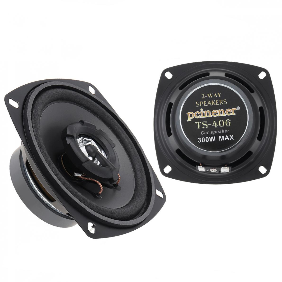 1 Piece 4 Inch 300W 2-Way Car HiFi Coaxial Speaker Vehicle Door Auto Audio Music Stereo Full Range Frequency Speakers
