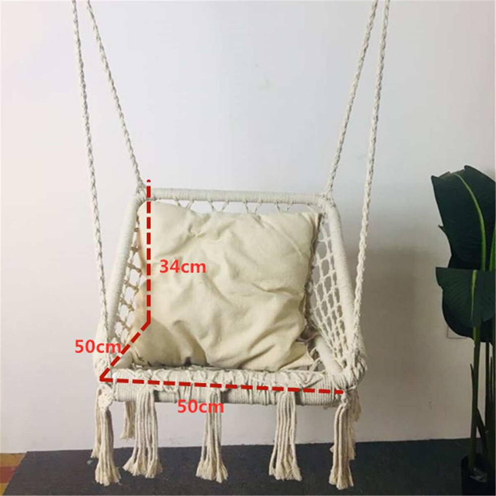 Romantic Cotton Hanging Chair for Garden