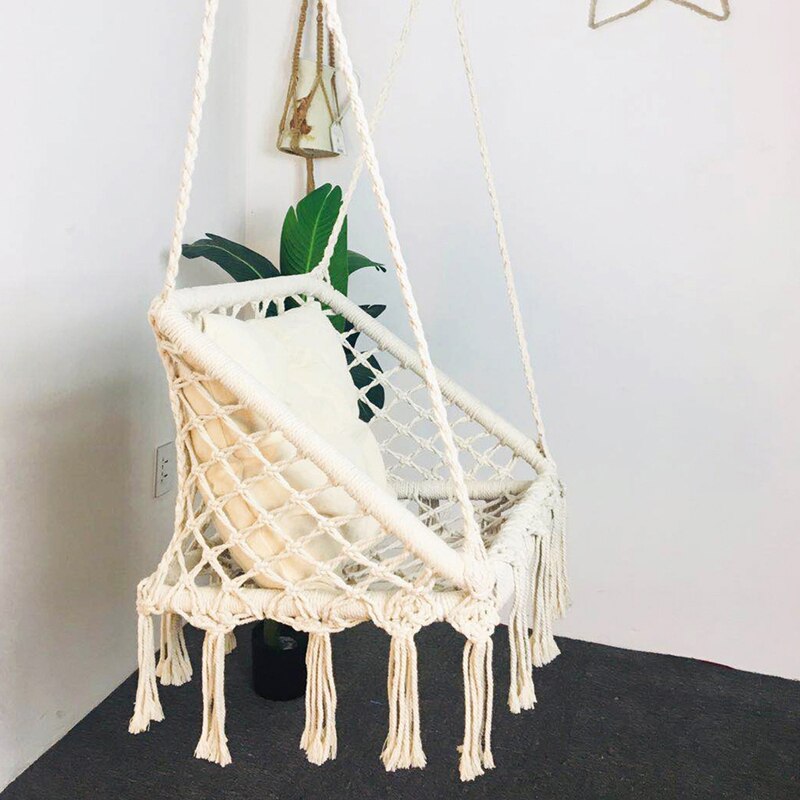 Romantic Cotton Hanging Chair for Garden