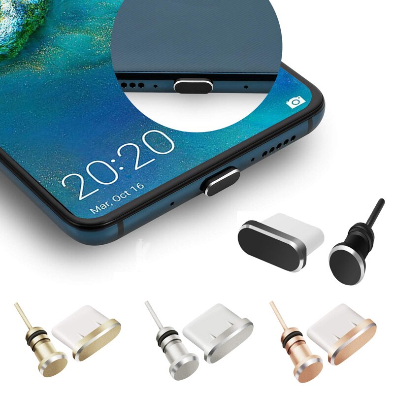 Type C Mobile Phone Accessories Dust Plug Gadgets Charging Port Jack USB C for Samsung S10 S9 S8 Note 8 9 Huawei P10 P20 P30 Pro