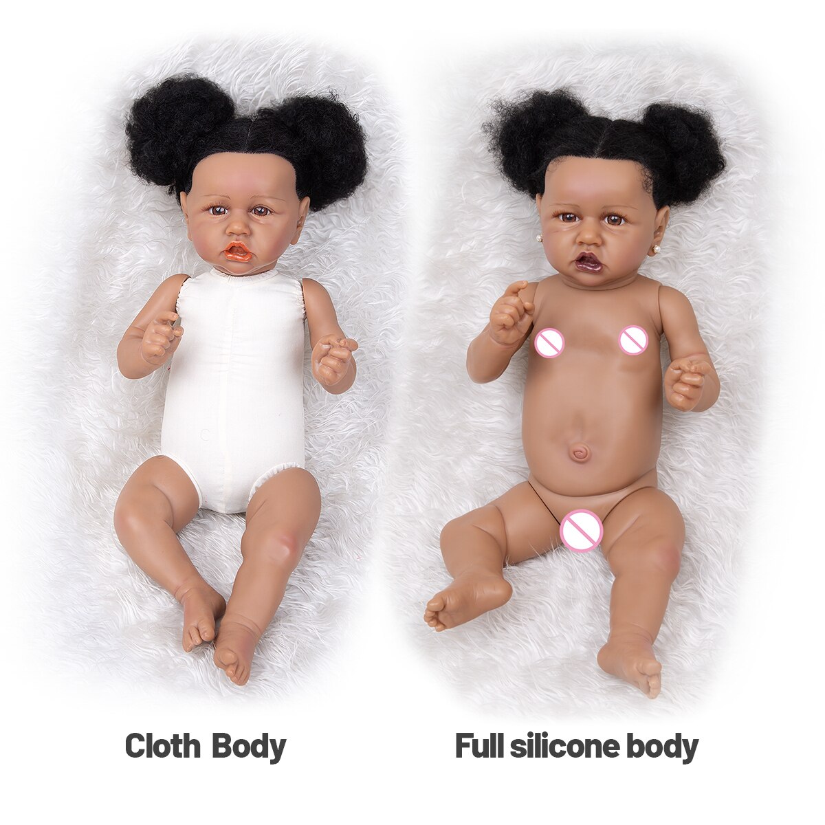 Handmade Silicone Realistic Black Baby Doll