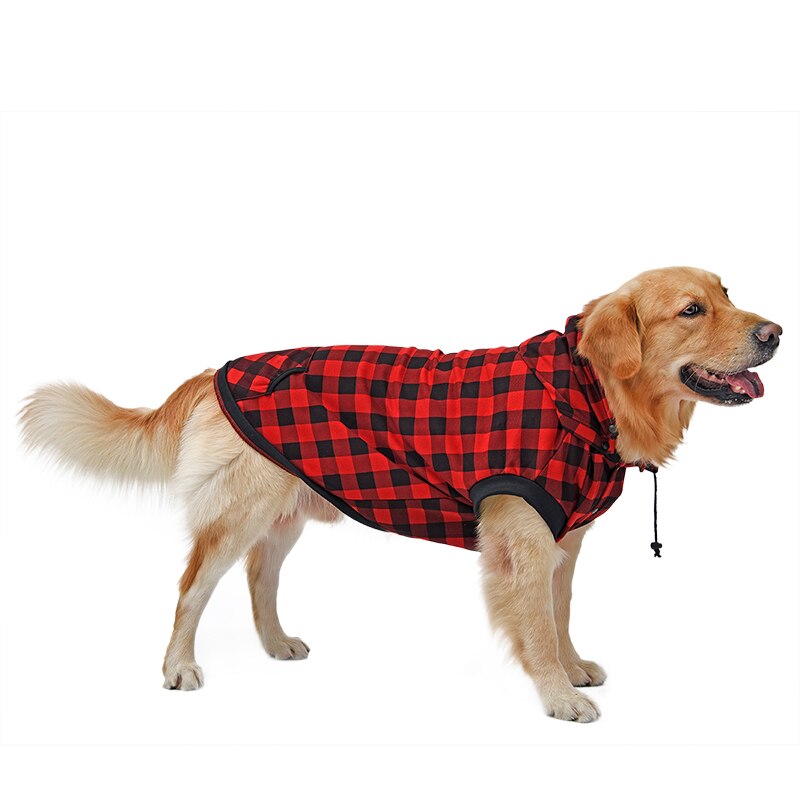 Warm Plaid Coat with Removable Hoodie