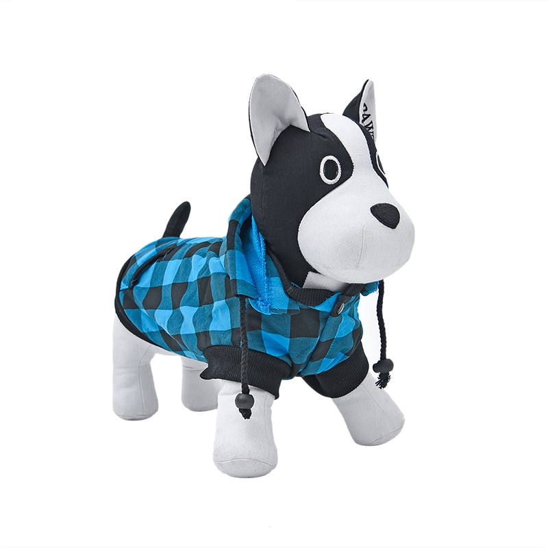 Warm Plaid Coat with Removable Hoodie