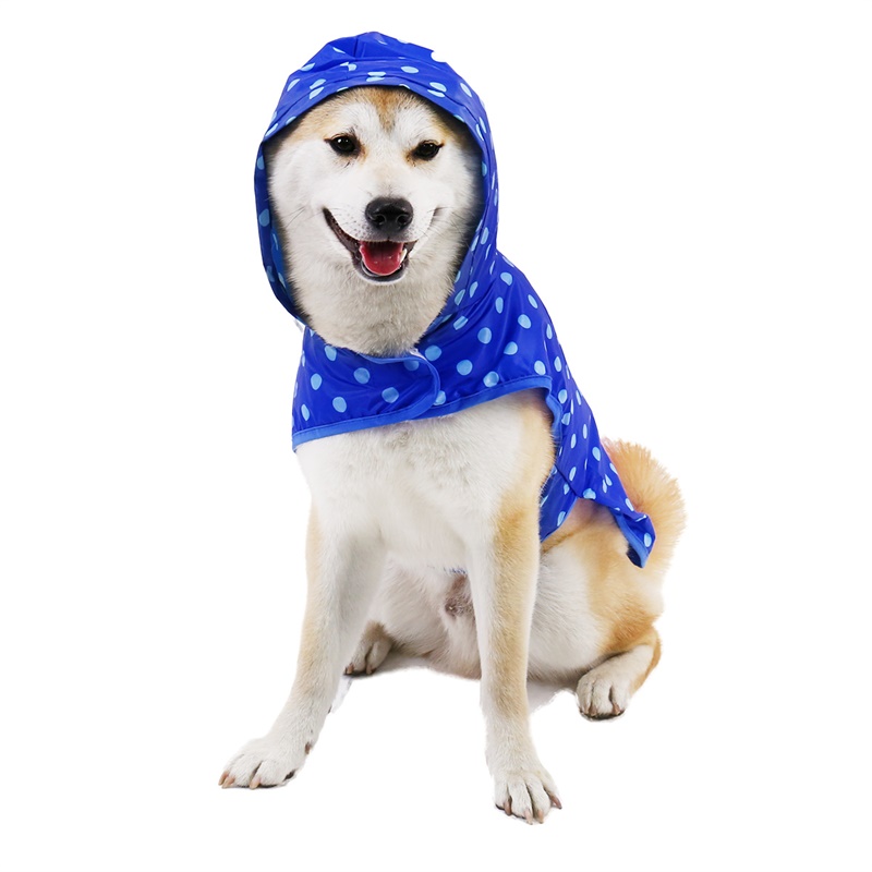 Reflective Polka Dot Printed Raincoat for Big Dog