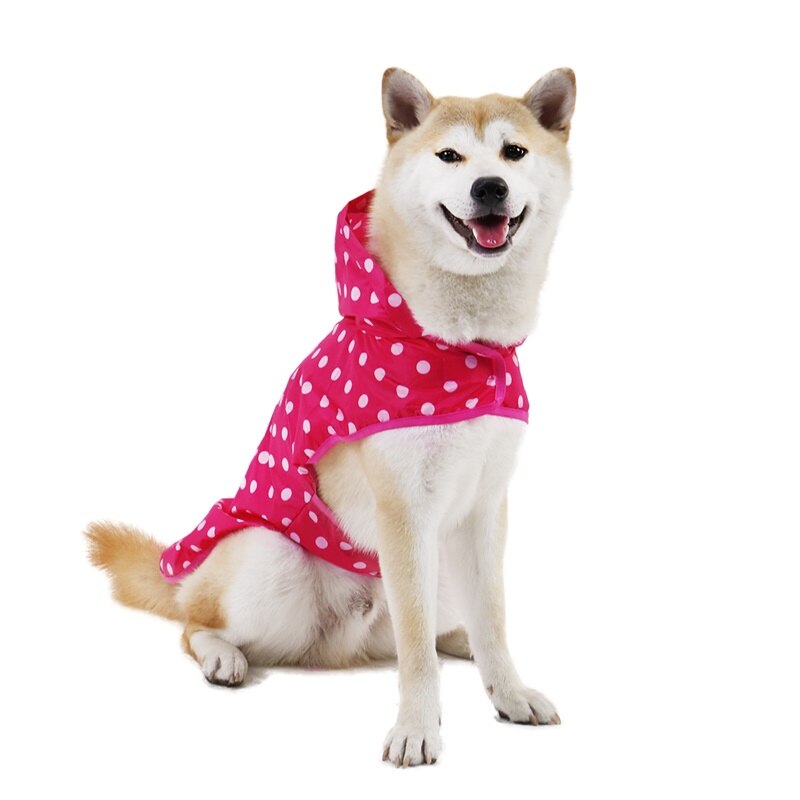 Reflective Polka Dot Printed Raincoat for Big Dog