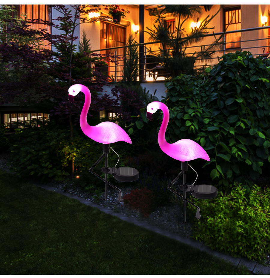 Solar Flamingo Shaped Lawn Lamp