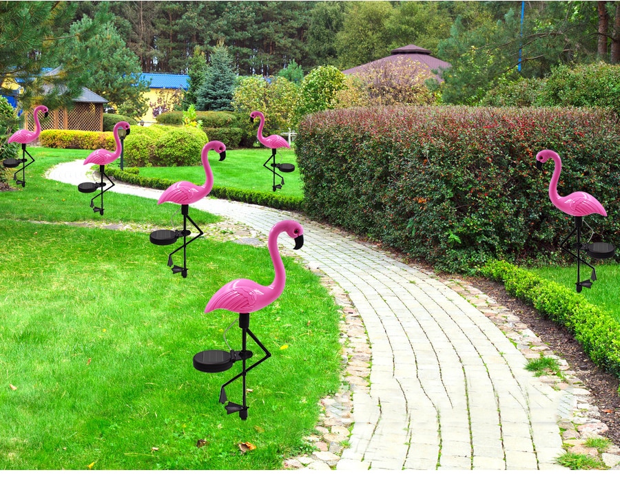 Solar Flamingo Shaped Lawn Lamp