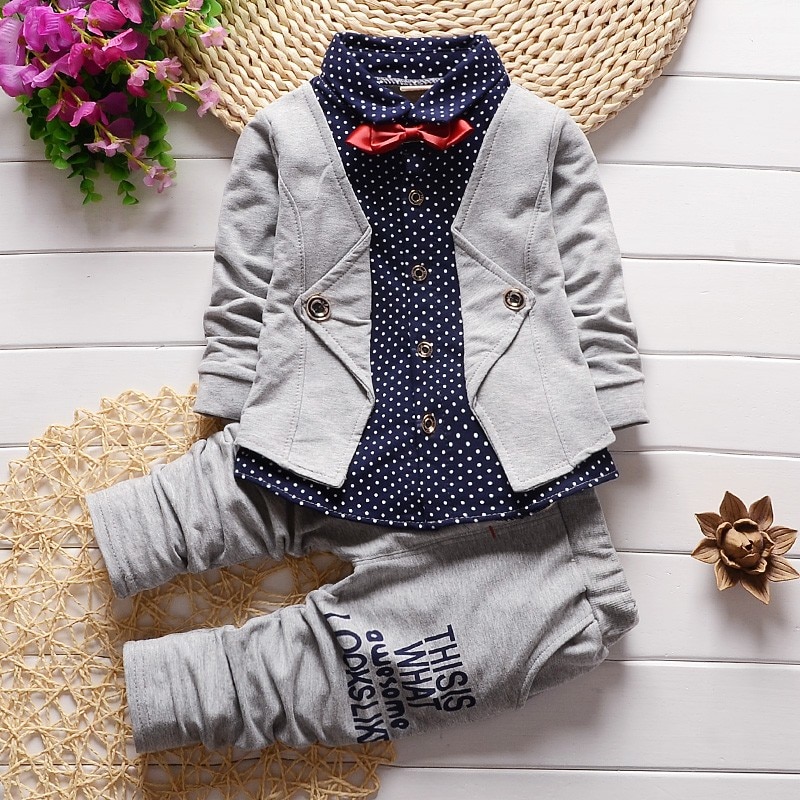 Baby Boy’s Cute Polka Dot Patterned Clothing Set Baby Boy’s Cute Polka Dot Patterned Clothing Set