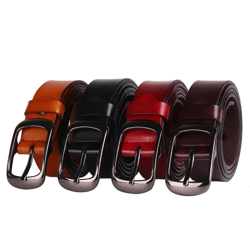 Women's strap casual all-match Women brief genuine leather belt women strap pure color belts Top quality jeans belt WH001