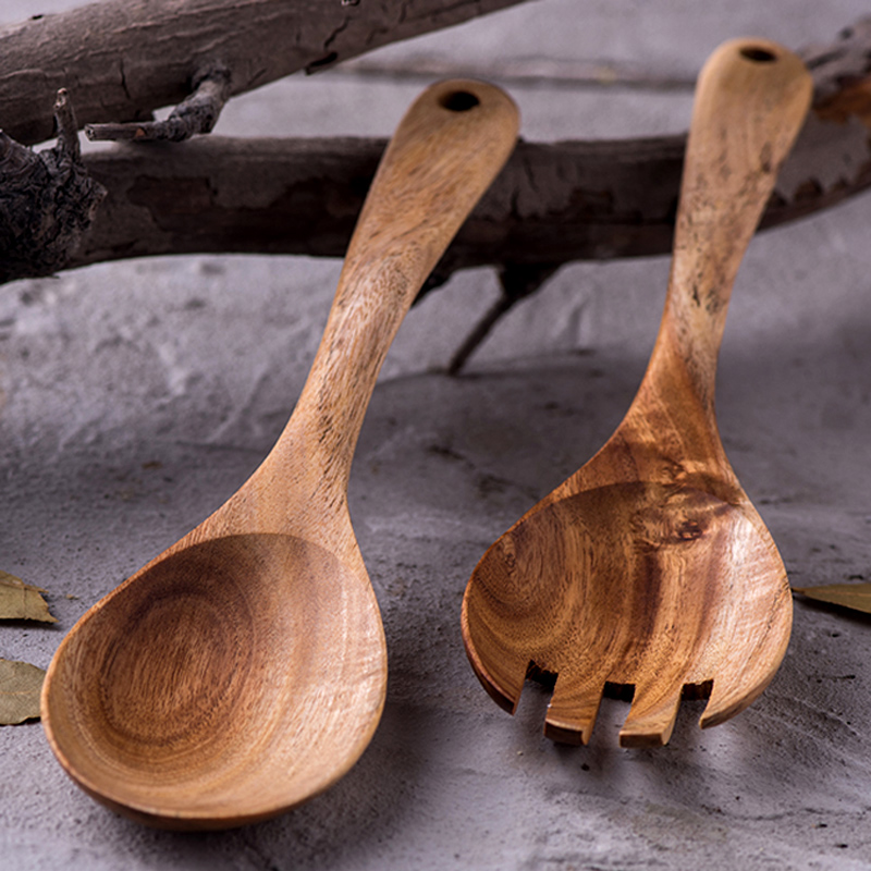 Acacia Spoon and Fork Set
