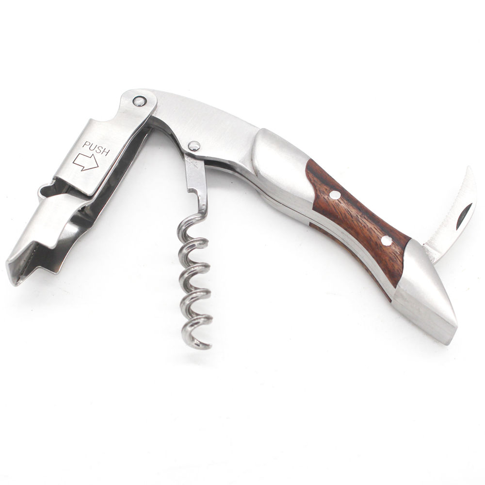 Portable Stainless Steel Corkscrew and Foil Cutter