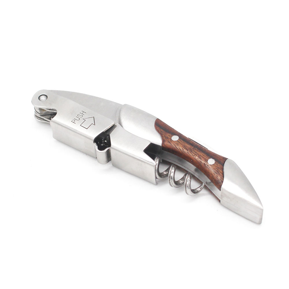 Portable Stainless Steel Corkscrew and Foil Cutter