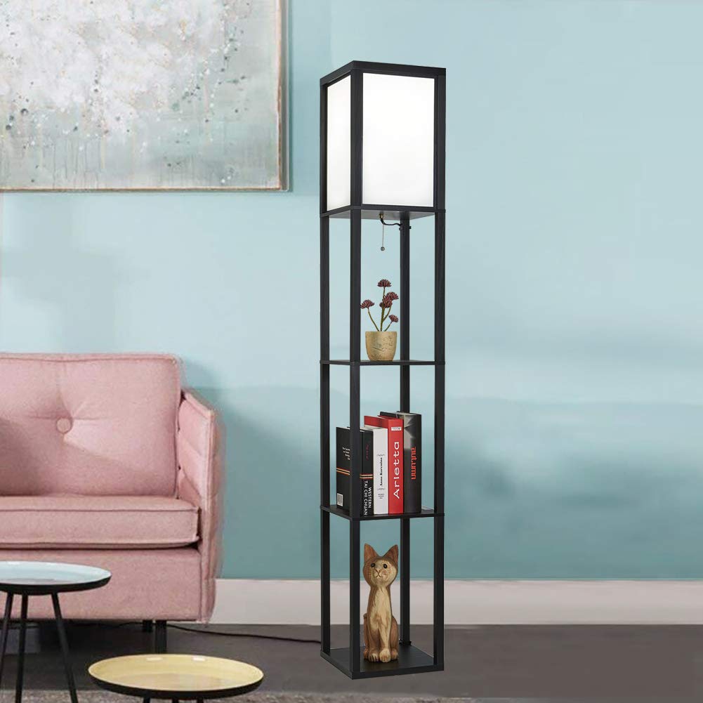 Modern Classic Rectangular Floor Lamp with Shelves - Sage Design Group - Annette Sage, CEO