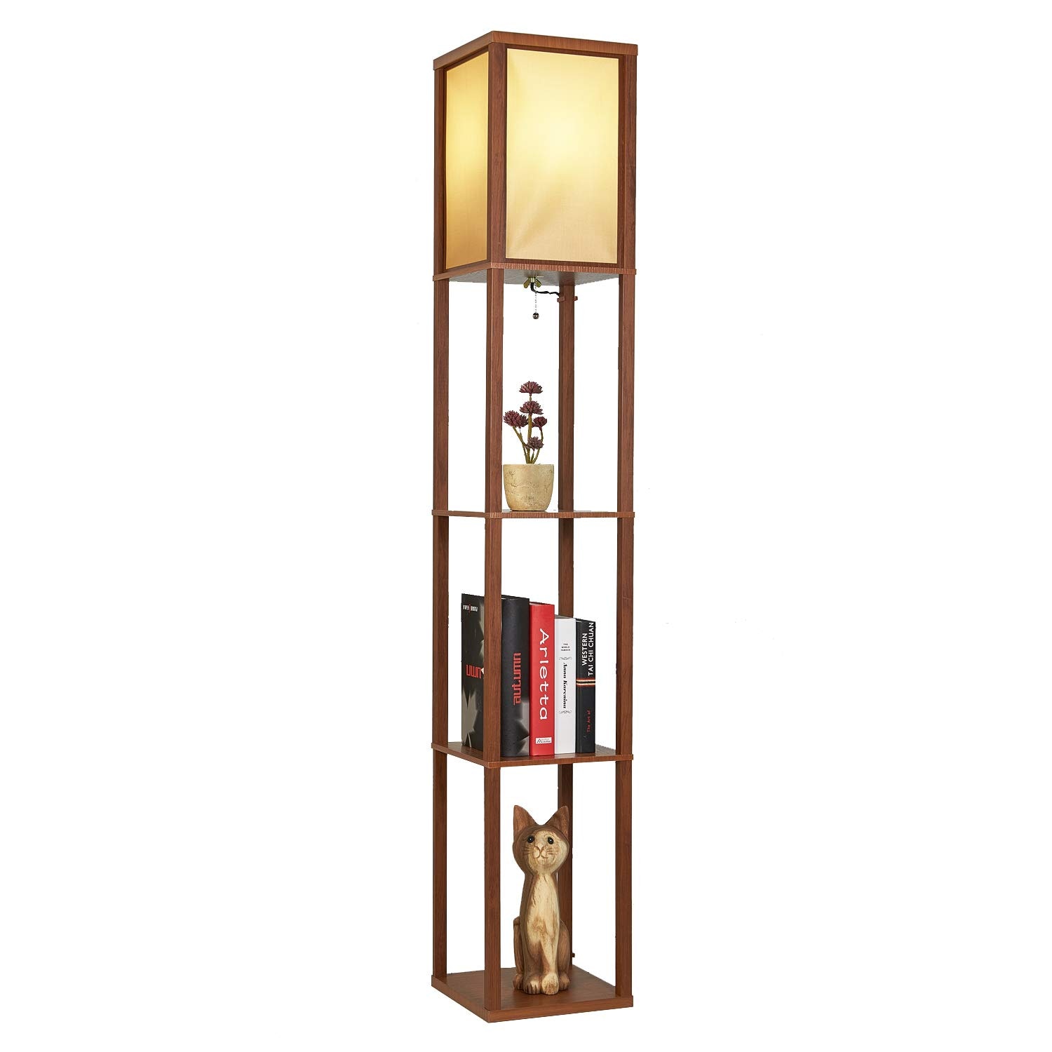 Modern Classic Rectangular Floor Lamp with Shelves - Sage Design Group - Annette Sage, CEO